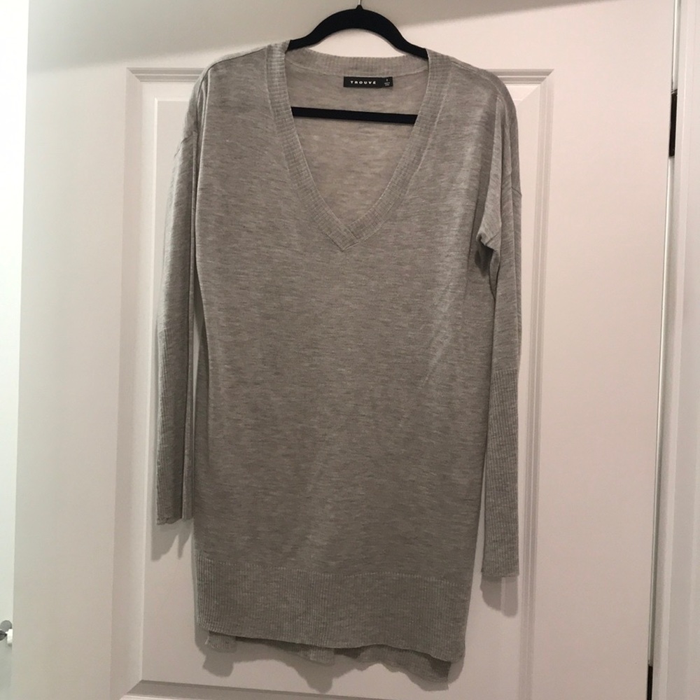 Grey sweater dress